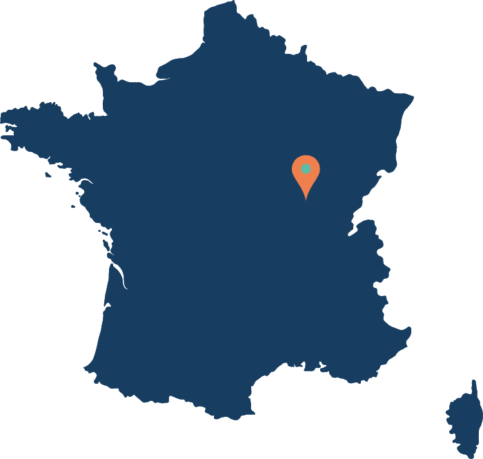 Map of France with Cellaven location